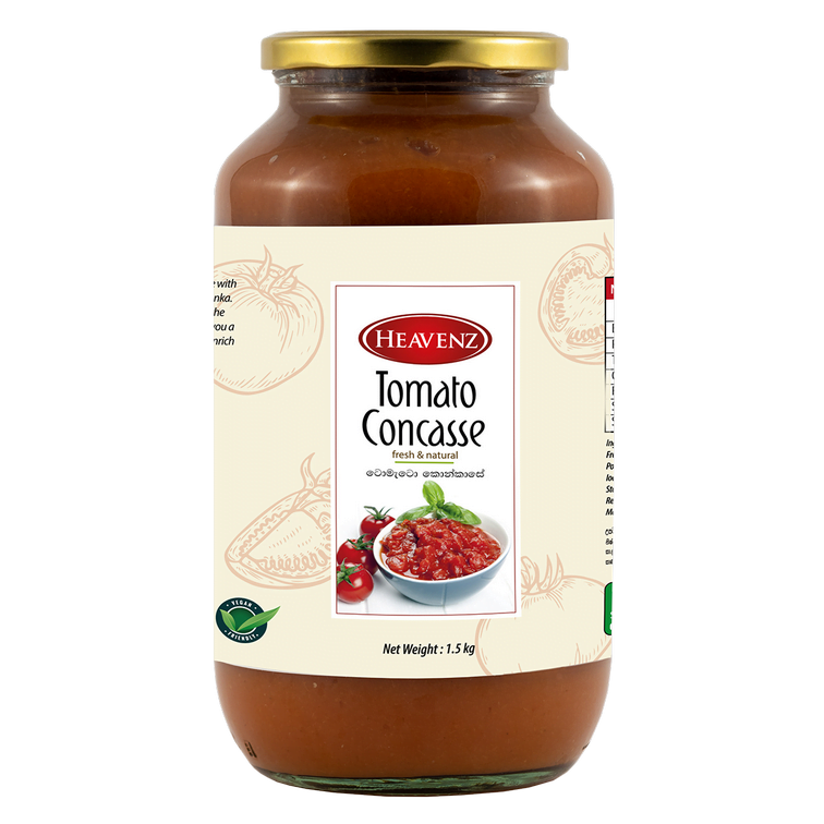tomato concasse, pure, paste, wholesale, caterers packs, heavenz ceylon, sri lanka, tomato factory, tomato sauce factory, tomato wholesale, exporter