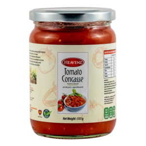 tomato concasse, pure, paste, wholesale, caterers packs, heavenz ceylon, sri lanka, tomato factory, tomato sauce factory, tomato wholesale, exporter